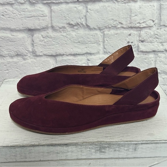 L’AmourDesPieds Cypris Maroon Suede Ballet Flats - Picture 13 of 16